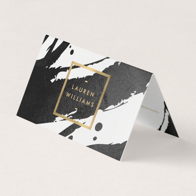 Abstrakte Pinselstriche Visitenkarten (Vorderseite)