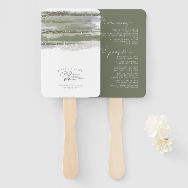 Abstrakte Pinselstriche Wedding We Do ID886 Fächer (Vorne und Hinten)