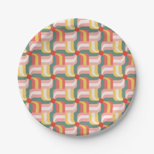 Abstrakte Pinwheels Pappteller