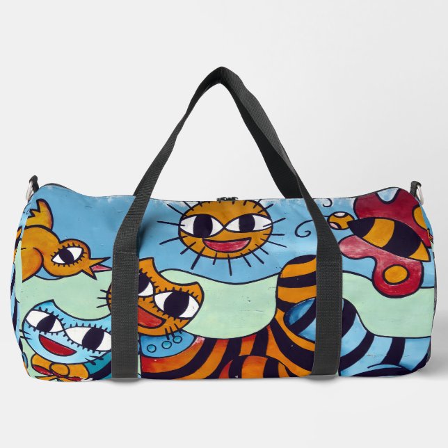 Abstrakte Planeten Duffle Bag (Vorderseite)