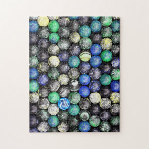 Abstrakte Planetoiden-Marmor Puzzle
