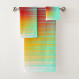 Abstrakte Plasma-Feldfarben für die Wiedereinführu Badhandtuch Set