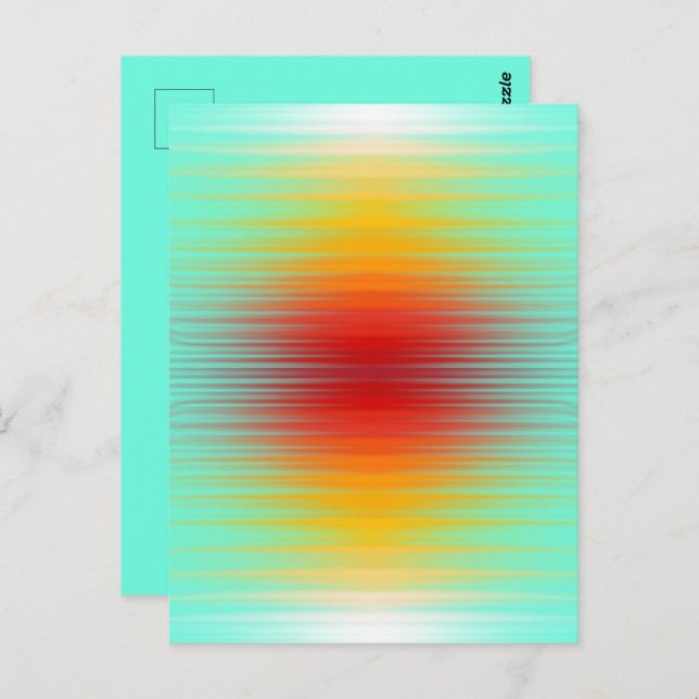 Abstrakte Plasma-Feldfarben für die Wiedereinführu Postkarte (Vorne/Hinten)