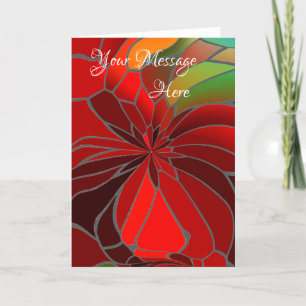 Abstrakte Poinsettie Feiertagskarte
