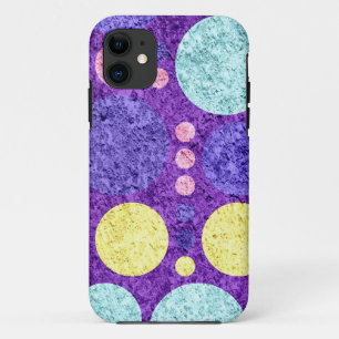 Abstrakte Polka Dots Lila Gelbes Aqua Case-Mate iPhone Hülle