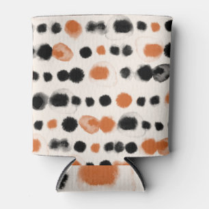 Abstrakte Polka Punkte: Aquarellgeometrie. Dosenkühler