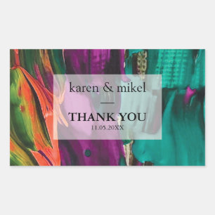 Abstrakte Polsterung Rechteckiger Aufkleber