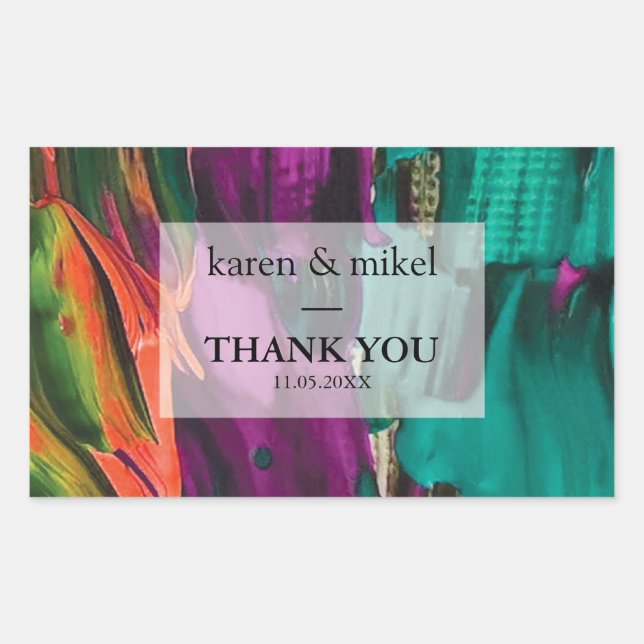 Abstrakte Polsterung Rechteckiger Aufkleber (Vorderseite)