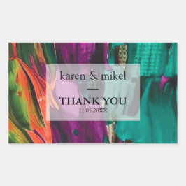 Abstrakte Polsterung Rechteckiger Aufkleber