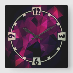 Abstrakte polygonale Polygeometrie Quadratische Wanduhr