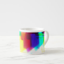 Abstrakte Popart Primäres Regenbogen-Spezialität T Espressotasse
