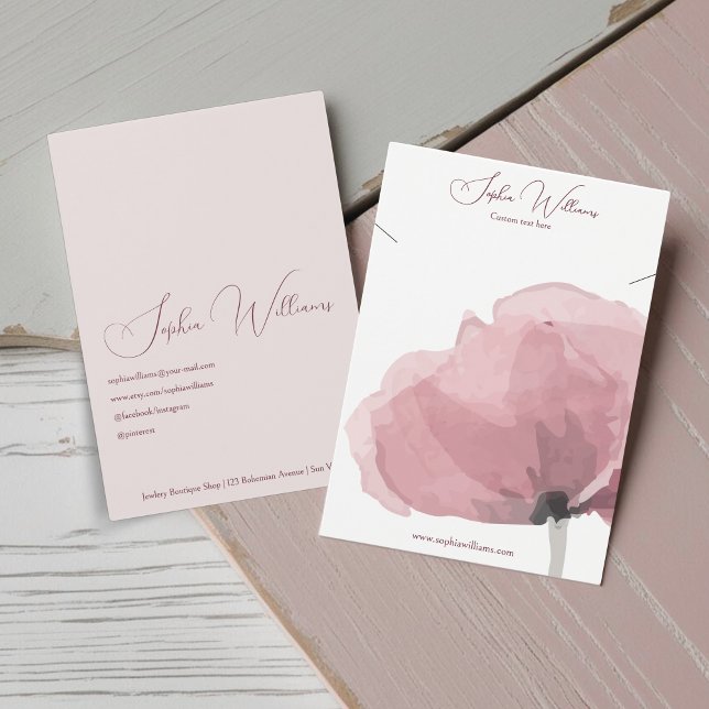 Abstrakte Poppy Necklace Juwelier Display Card (Von Creator hochgeladen)