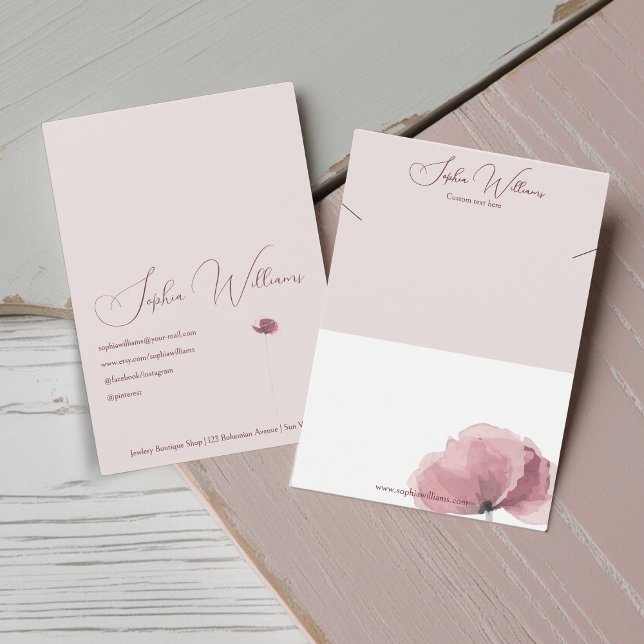 Abstrakte Poppy Necklace Juwelier Display Card (Von Creator hochgeladen)