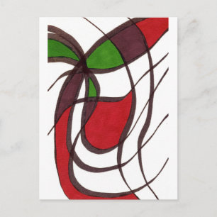 abstrakte Postkarte "Fliegender Fisch"