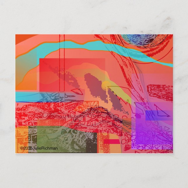 Abstrakte Postkarte für den Weltraum (Vorderseite)