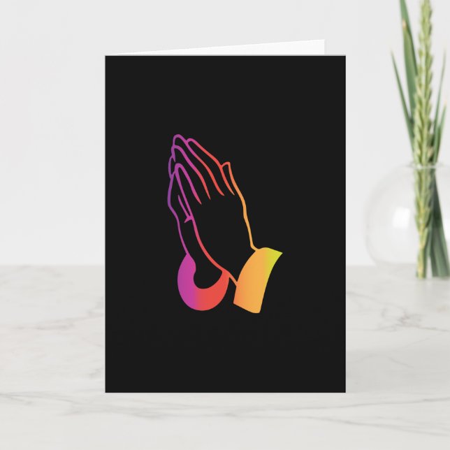 Abstrakte Praying Hands-Illustration Karte (Vorderseite)
