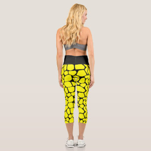 Abstrakte Predator Skin Camouflage Kunst, Dichtung Capri Leggings