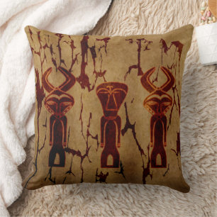 Abstrakte primitive alte afrikanische Kunst Kissen