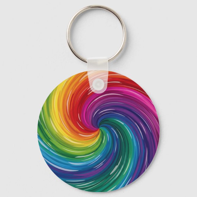 Abstrakte Printwerbung mit dynamischem Swirl Schlüsselanhänger (Vorderseite)