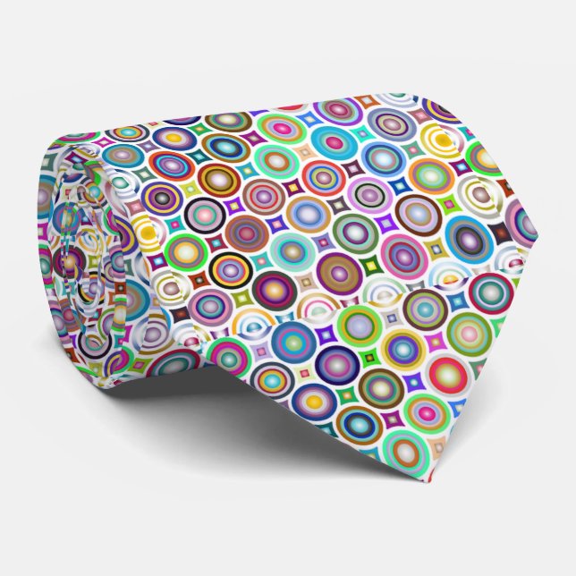 Abstrakte prismatische Kreise Krawatte (Gerollt)