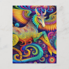Abstrakte Psychedelik Postkarte