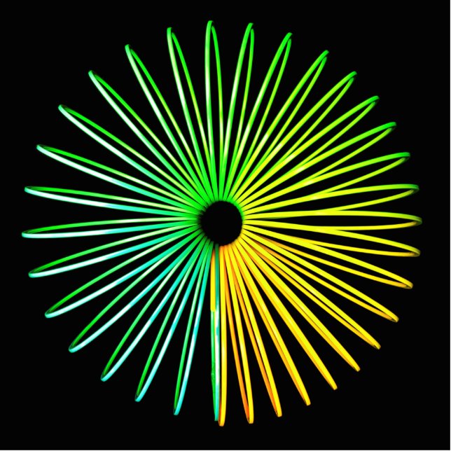 Abstrakte psychedelische optische freistehende fotoskulptur  (Vorne)