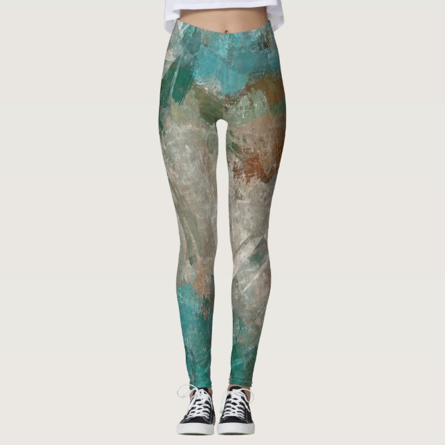 Abstrakte psychedelische Schlaganfälle Textur. Leggings (Vorderseite)