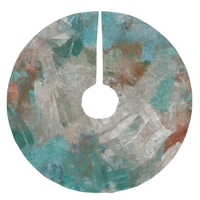 Abstrakte psychedelische Schlaganfälle Textur. Polyester Weihnachtsbaumdecke (Vorderseite)