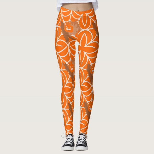 Abstrakte Pumpkin-Leggings Leggings (Vorderseite)