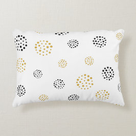 Abstrakte Punkte Gold und Graumuster Dekokissen
