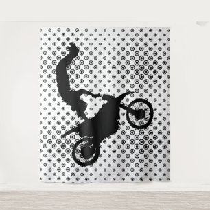 Abstrakte Punkte Motocross Fahrrad Motorrad Tapete Wandteppich