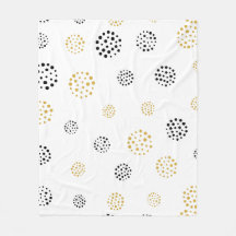 Abstrakte Punktmuster aus Schwarz und Gold