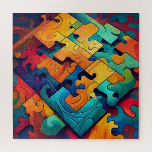 Abstrakte Puzzle-Teile Puzzle