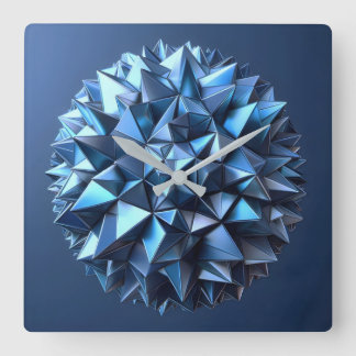 abstrakte Pyramidenkugel Quadratische Wanduhr
