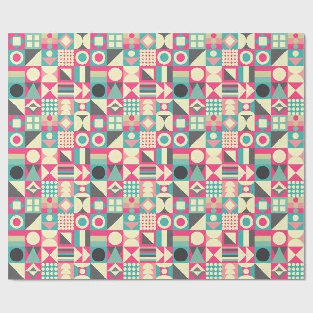 Abstrakte Quadrate 110419 Geschenkpapier (Flach)