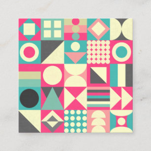 Abstrakte Quadrate 110419 Quadratische Visitenkarte