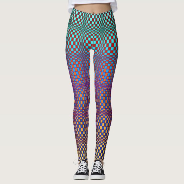Abstrakte Quadrate 2 Leggings (Vorderseite)