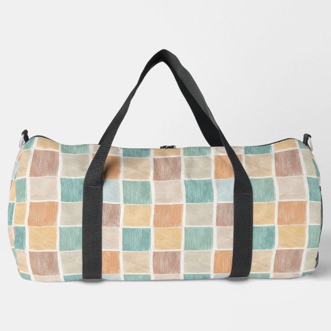 Abstrakte Quadrate Duffle Bag (Vorderseite)