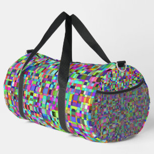 Abstrakte Quadrate Formen Mehrfarbiges Muster Groß Duffle Bag