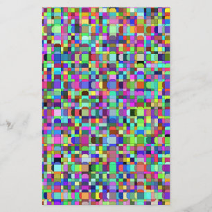 Abstrakte Quadrate Formen Multicolor Muster Briefpapier