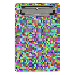 Abstrakte Quadrate Formen Multicolor Muster Mini Klemmbrett