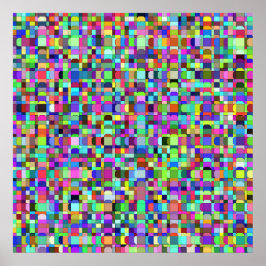 Abstrakte Quadrate Formen Multicolor Muster Poster