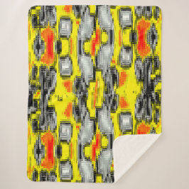 Abstrakte Quadrate, gebildet aus Kratzern über Gel Sherpadecke