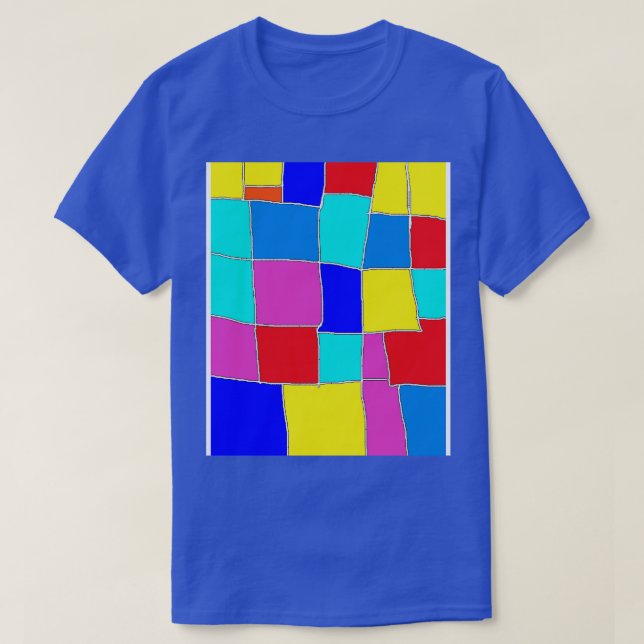 abstrakte Quadrate T-Shirt (Design vorne)