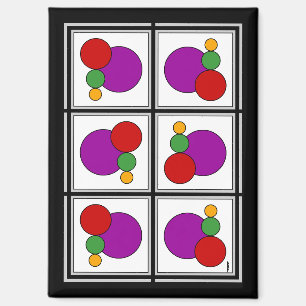 Abstrakte Quadrate und Kreise Magnet