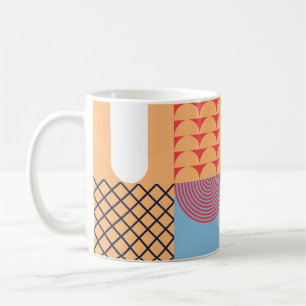Abstrakte quadratische Kunst: geometrisches Design Kaffeetasse