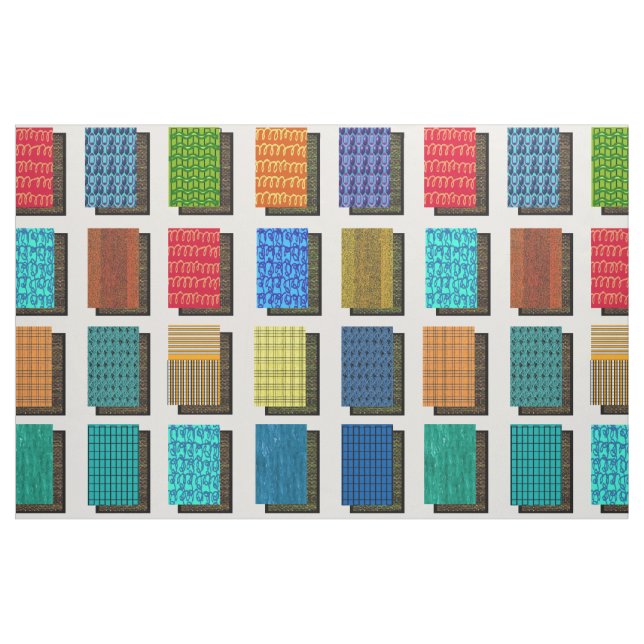 Abstrakte Quilt-Muster-Quadrate Stoff (Yard (91,4 cm))