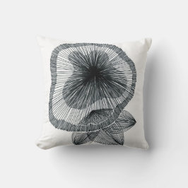 Abstrakte radiale Linienkunst-Blumen-Wurfkissen Kissen