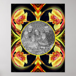 Abstrakte Rahmen mit Lippen erstellen Ihr eigenes  Poster