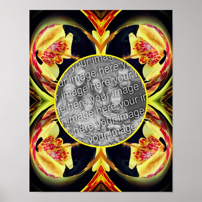 Abstrakte Rahmen mit Lippen erstellen Ihr eigenes  Poster (Vorne)